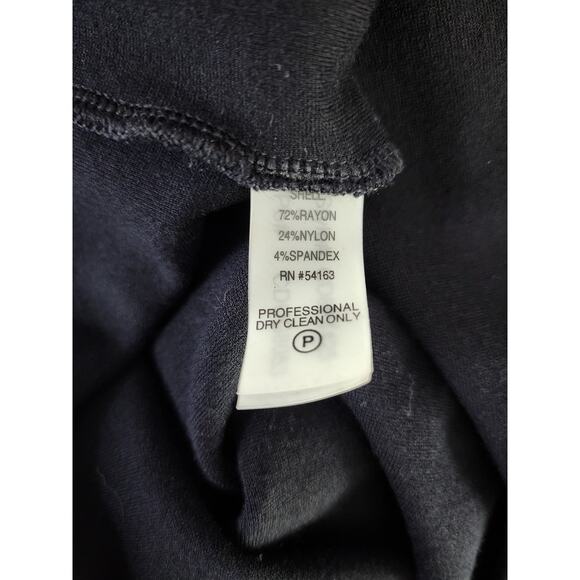 Calvin Klein Sleeveless Knee Length Black Career Dress Front Pockets Size 10 - Picture 6 of 6